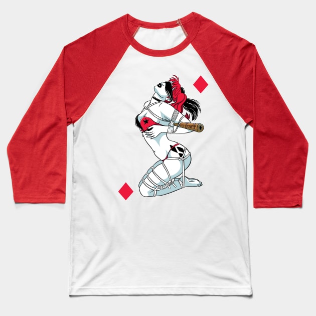 Shibari Harleen Baseball T-Shirt by myprofanity